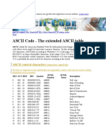 ASCII Code - The Extended ASCII Table