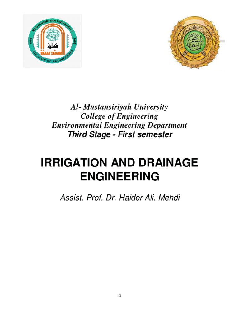 Irrigation and Drainage Engineering | PDF | Precipitation | Soil