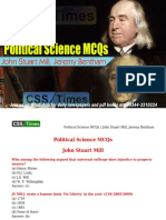 Political Science MCQs _ John Stuart Mill, Jeremy Bentham