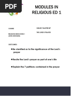 Modules in Religious Ed 1