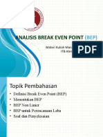 Analisis Break Even Point: Materi Kuliah Manajemen Keuangan ITB Ahmad Dahlan Jakarta