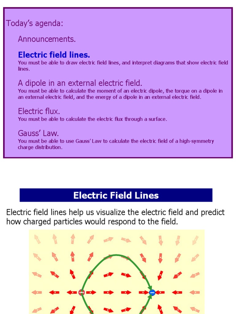 Lecture03 Part 1 Electric Field Lines Pdf