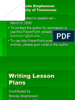 Writing Lesson Plans VL