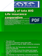 History of Tata AIG Life Insurance Corporation