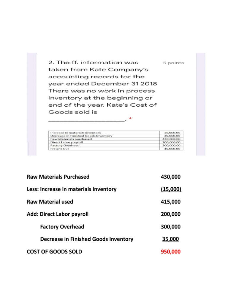 Solution Prelim Exam | PDF | Cost Of Goods Sold | Inventory