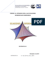 Unidad Ii Introduccion A Las Ecuaciones Diferenciales Ordinarias PDF