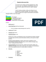 Sections:: Thematic Unit Lesson Plan