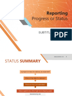 Progress or Status: Reporting