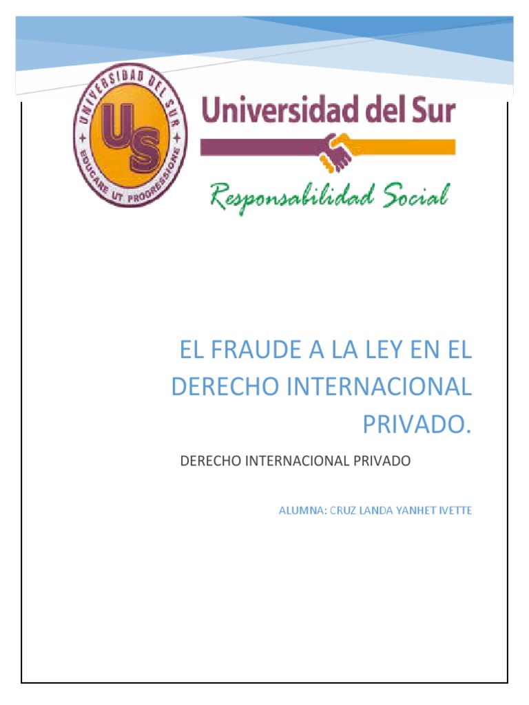 Fraude a la Ley en Derecho Internacional | PDF | Divorcio | Adopción