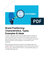 Brand Positioning: Characteristics, Types, Examples & Ideas: Target Market