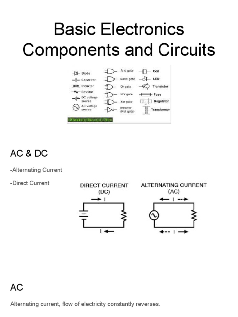 Basic Electronics Components Overview | PDF