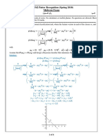 Patter Recognition (Spring 2010) Midterm Exam: and ω are distributed according to