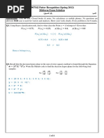 Patter Recognition (Spring 2012) Midterm Exam Solution