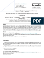 Security Strategy For Virtual Machine Allocation in Cloud Computing Security Strategy For Virtual Machine Allocation in Cloud Computing