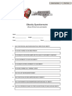 Obesity Questionnaire: (Please Fill Out Form and Submit)