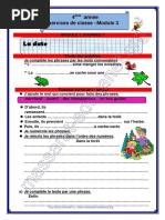 La Date 4 Annee Pdf Syllabe Verbe