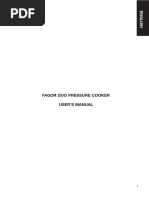 Fagor Duo Pressure Cooker User Manual