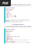 C++ Program To Output An Integer, A Floating Point Number and A Character