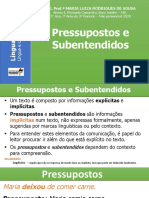 Pressupostos e Subentendidos