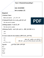 Faculty of Commerce Year: 1 Financial Accounting 2 May 2020 Time: Three Hours - Date: 31/5/2020 The Questions Start With A Number: (7) Required