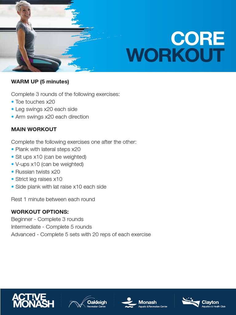 Core Workout Routine: Levels & Exercises | PDF