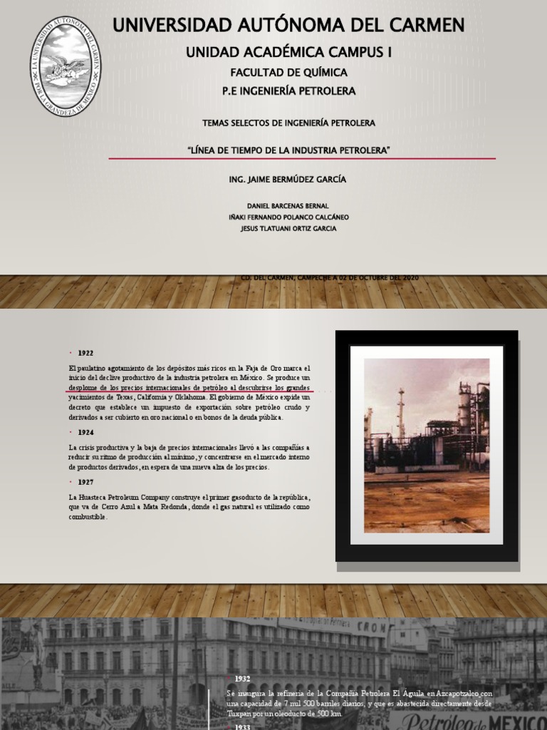 Línea de Tiempo de la Industria Petrolera | PDF | OPEP | Industria ...