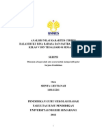 Analisis Nilai Karakter Cerpen Dalam Buku Bina Bahasa Dan Sastra Indonesia Kelas V SDN Tegalsari 01 Semarang