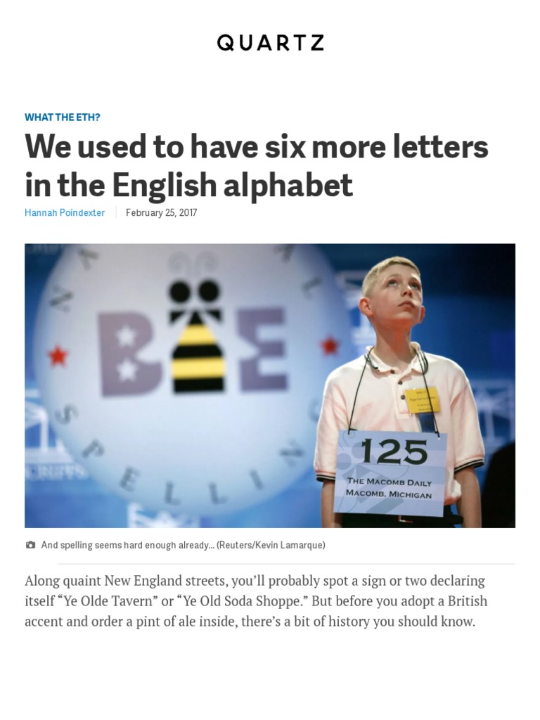 We Used To Have Six More Letters in The English Alphabet | PDF
