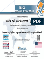 Maria Del Mar Caceres Figueredo: Supporting English Language Learners With Exceptional Needs