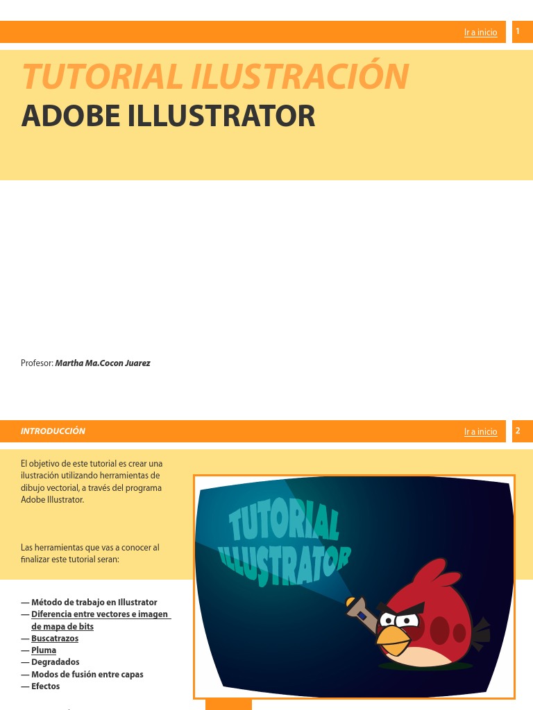 Tutorial de Ilustración en Adobe Illustrator | PDF | Ilustrador Adobe ...