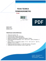 Ficha Tecnica Termohigrometro Uni-T