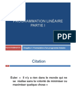 Programmation Linéaire - Modélisation - PartieI1