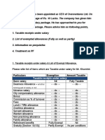 Particulars Exemption Amount Taxable: Taxable Receipts Under Salary