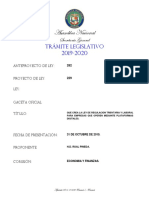 Proyecto de Ley 229 Que Crea La Ley de Regulacion Tributaria y Laboral para Empresas Que Operen Mediante Plataformas Digitales