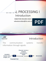 Signal Processing I: Sebastián Roldán Vasco Sebastianroldan@itm - Edu.co