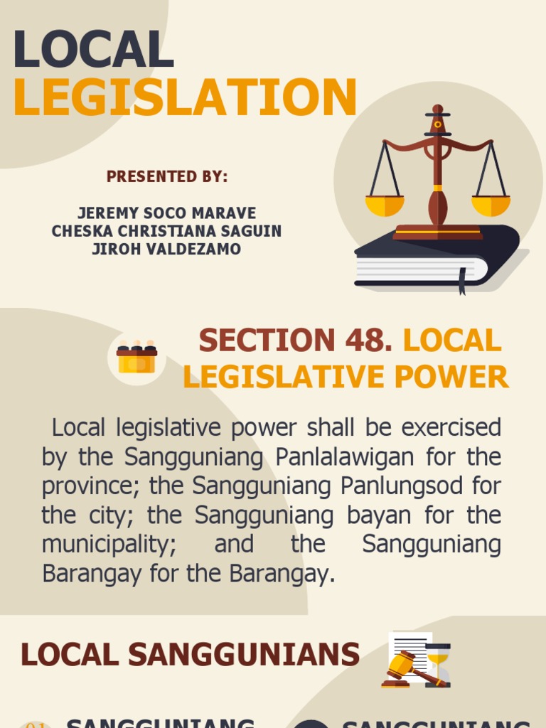 Local Legislative Powers Overview | PDF | Veto | Quorum