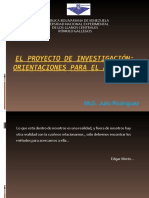 PRESENTACIÒN DEL PROYECTO DE INVESTIGACIÒN Proyecto II 2020