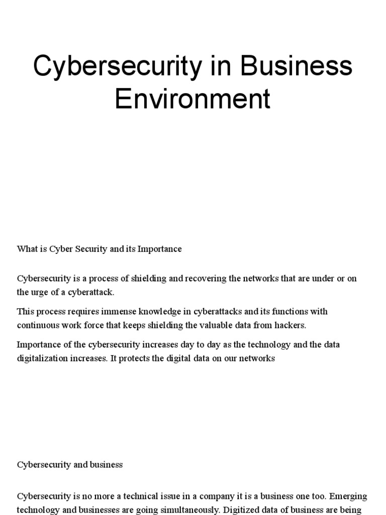 Cybersecurity Strategies for Businesses | PDF | Computer Security ...