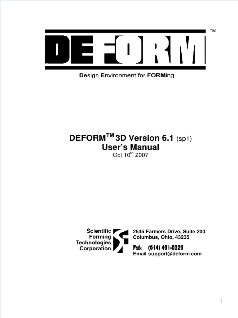 Deform 3d v61 Manual | PDF | Heat Treating | Deformation (Engineering)