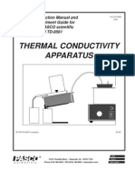 Thermal Conductivity Apparatus: Instruction Manual and Experiment Guide For The PASCO Scientific Model TD-8561