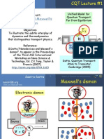 CQT Lecture #1: Nanodevices and Maxwell's Demon