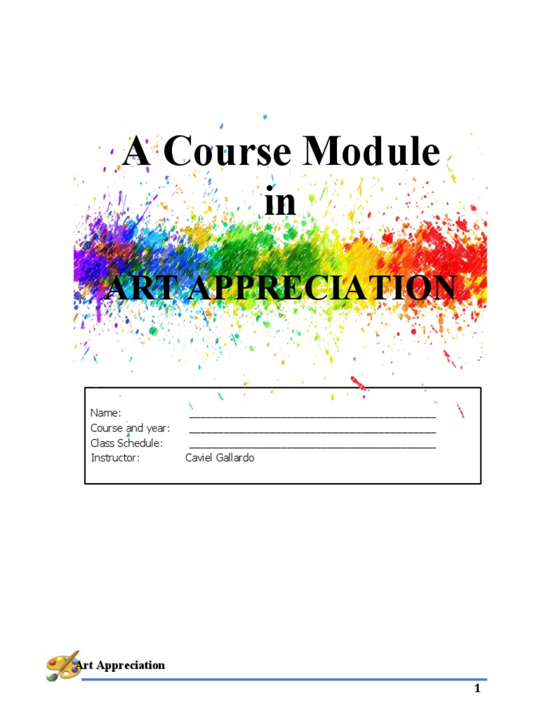 Art Appreciation Course Overview | PDF | Humanities | Humanism