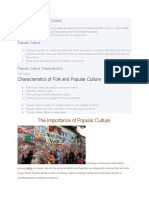 Characteristics of Folk Culture