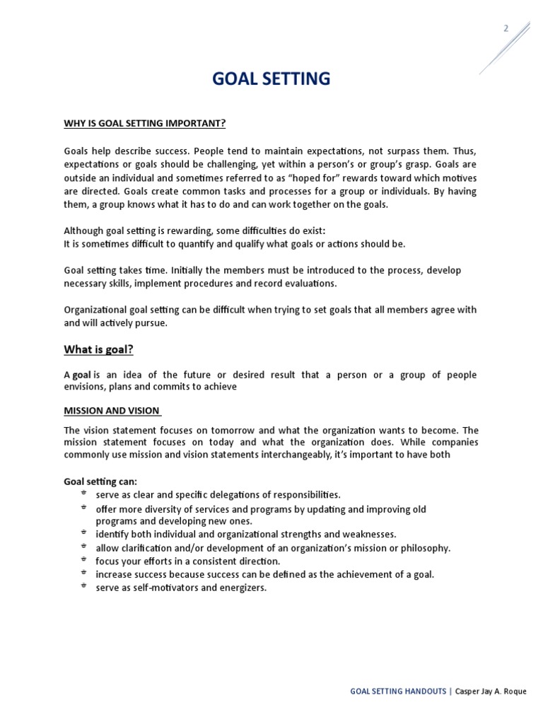 Effective Goal Setting Strategies | PDF | Goal Setting | Goal