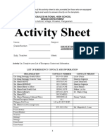 Identifying Needs & Emergency Contacts Activity Sheet"TITLE"School Contact List & Illustrating Support Agencies Activity" TITLE"Creating Memes to Address Needs & Share Support Links