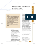 Total Primary Milling Cost Reduction by Improved Liner Design