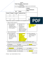 Examen Vida Saludable Secundaria Respuestas