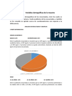 Variables demográficas de la muestra LEO