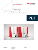 Plasmaquant Ms Product Family Installation Requirements and Announcement of Readiness For Installation