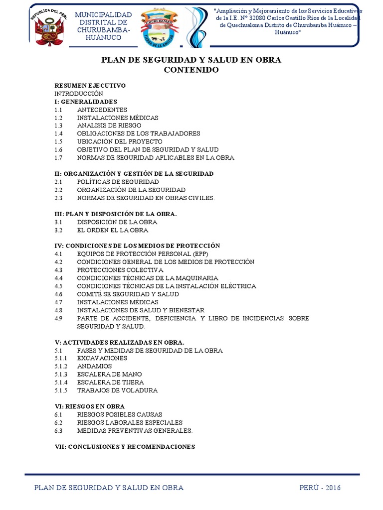12.01.01. - Plan de Seguridad y Salud en Obra | PDF | Bota | Seguridad ...